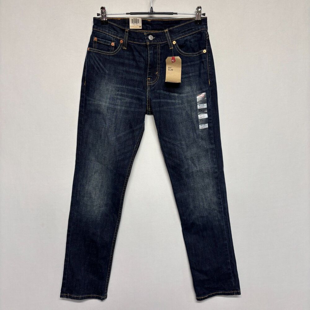NWT Levi's 511 Slim Fit Jeans Men Size 29x30 Blue Denim Stretch D129 -7